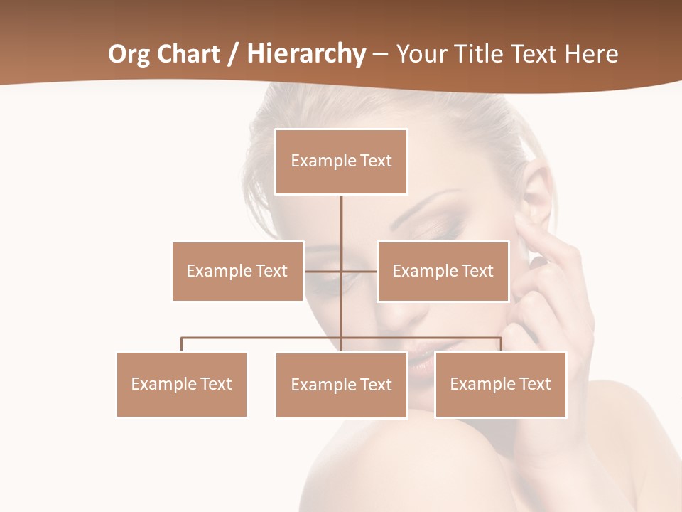 A Beautiful Woman Posing With Her Hand On Her Shoulder PowerPoint Template