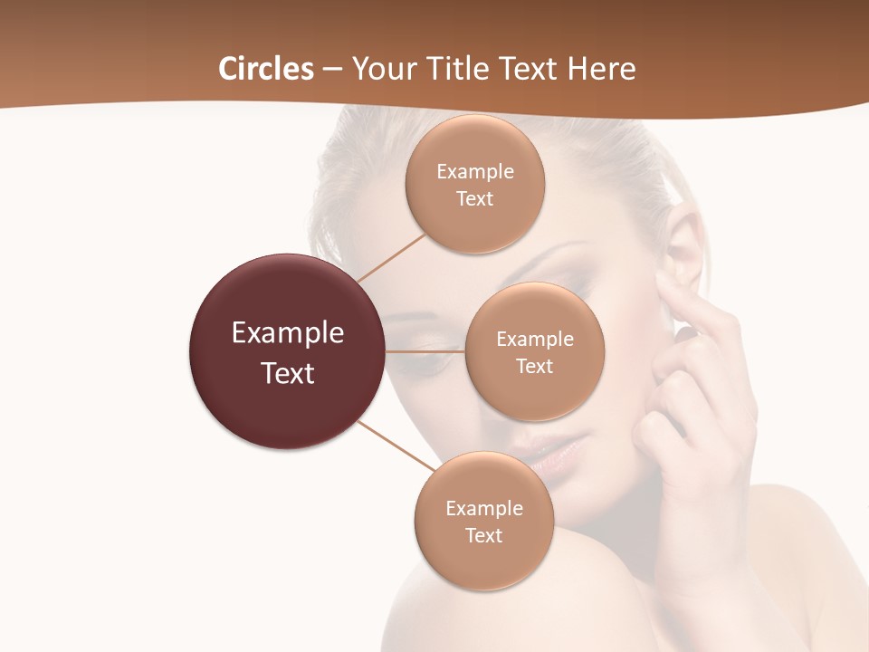 A Beautiful Woman Posing With Her Hand On Her Shoulder PowerPoint Template