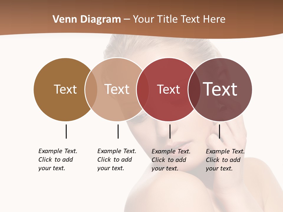 A Beautiful Woman Posing With Her Hand On Her Shoulder PowerPoint Template