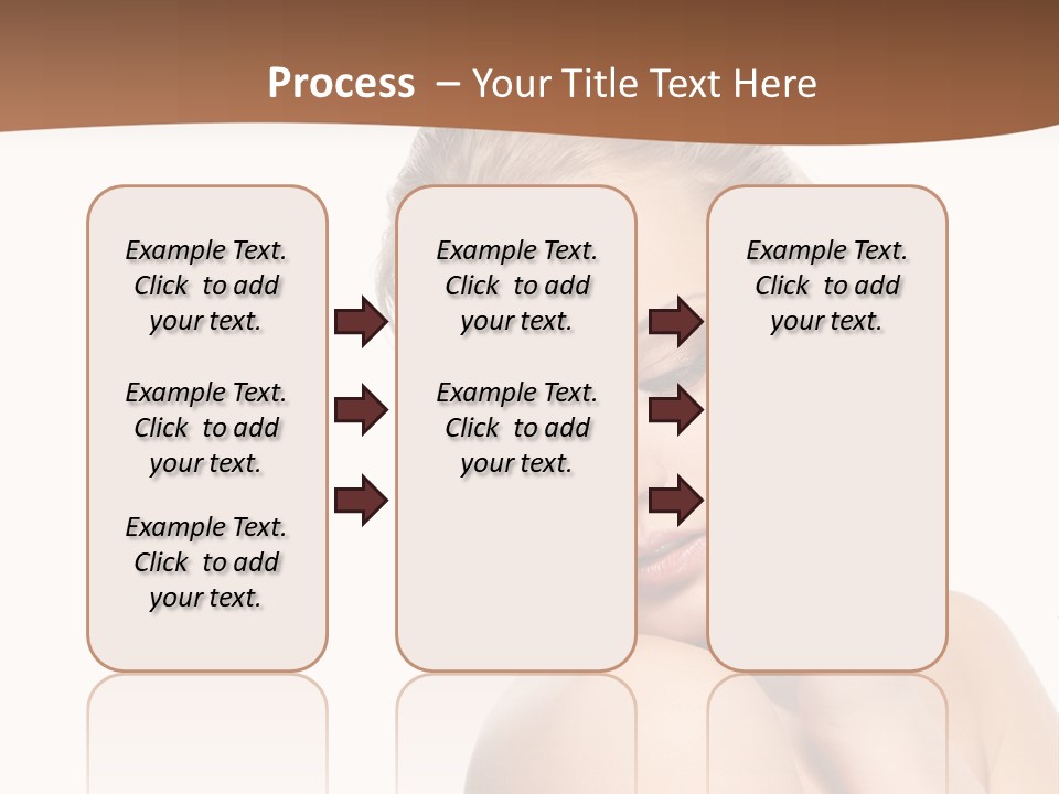 A Beautiful Woman Posing With Her Hand On Her Shoulder PowerPoint Template