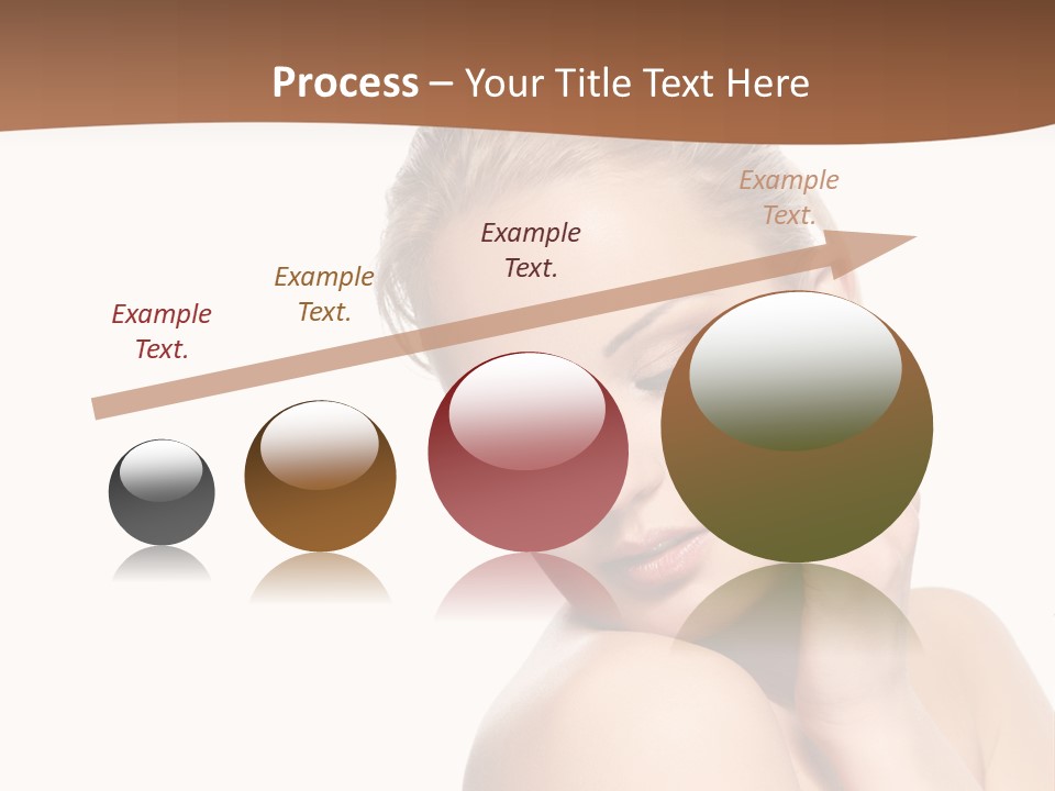 A Beautiful Woman Posing With Her Hand On Her Shoulder PowerPoint Template