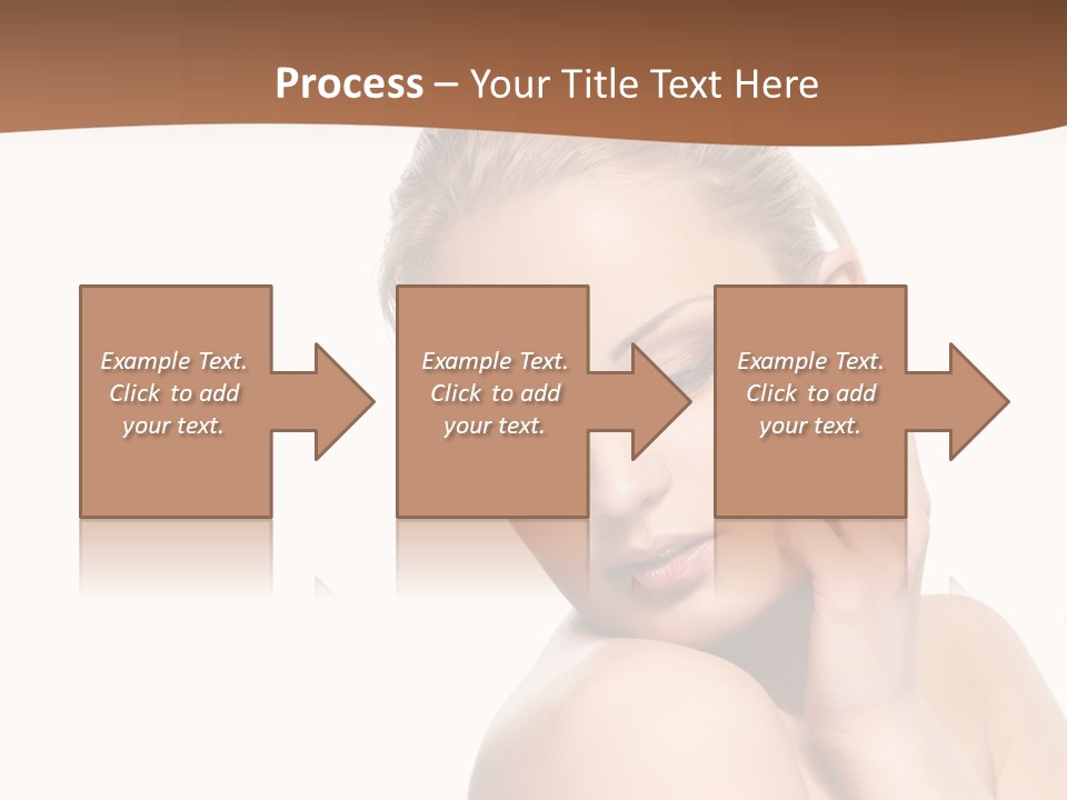 A Beautiful Woman Posing With Her Hand On Her Shoulder PowerPoint Template