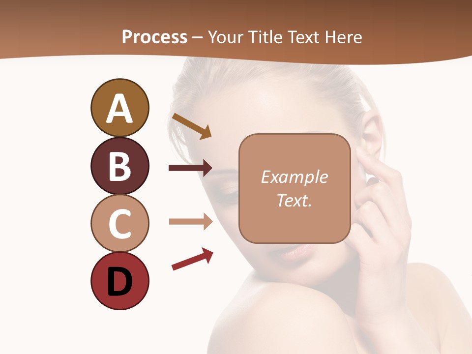 A Beautiful Woman Posing With Her Hand On Her Shoulder PowerPoint Template