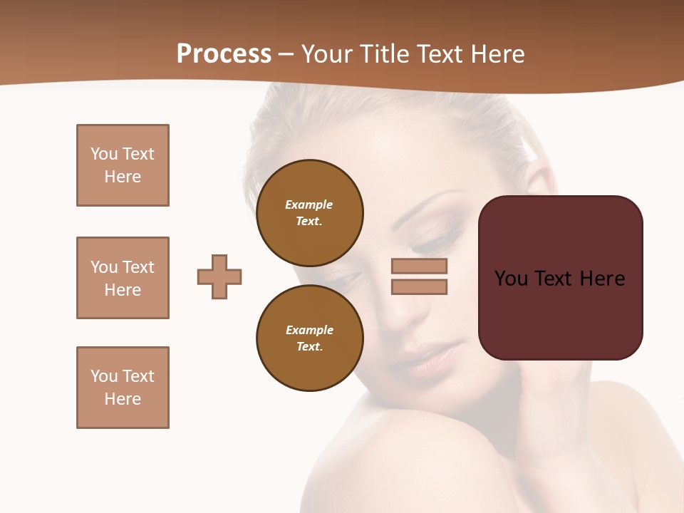 A Beautiful Woman Posing With Her Hand On Her Shoulder PowerPoint Template