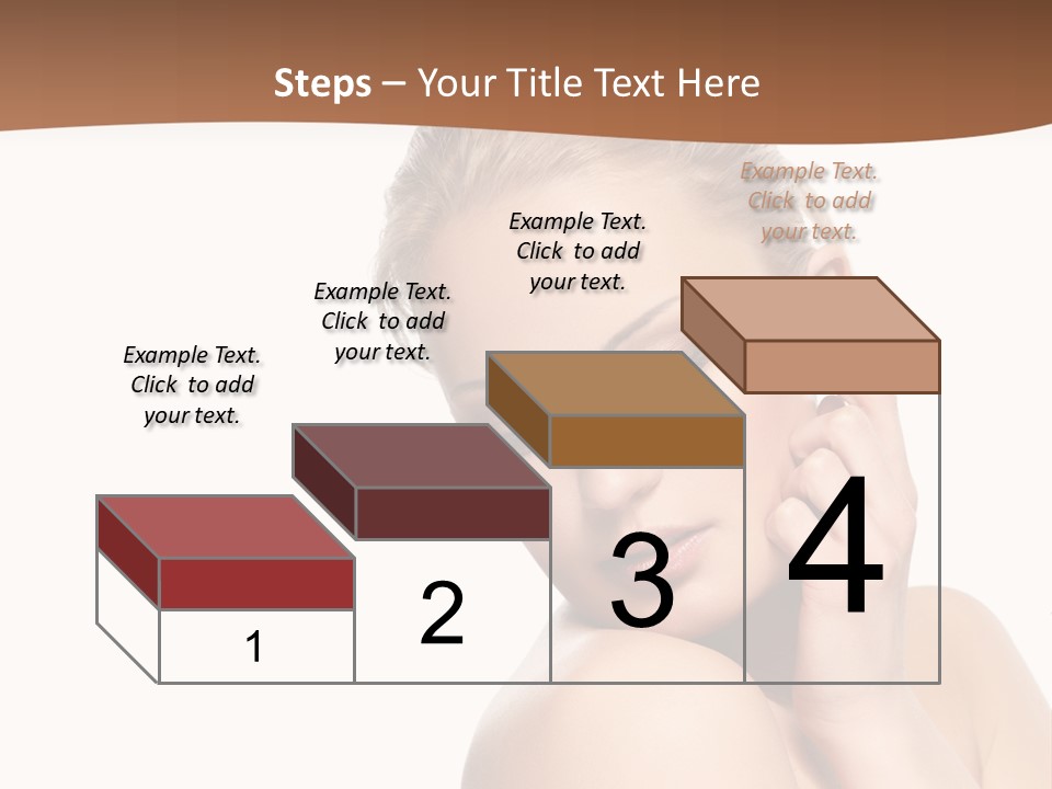 A Beautiful Woman Posing With Her Hand On Her Shoulder PowerPoint Template