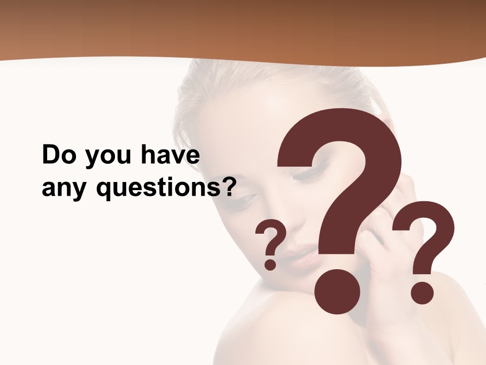 A Beautiful Woman Posing With Her Hand On Her Shoulder PowerPoint Template