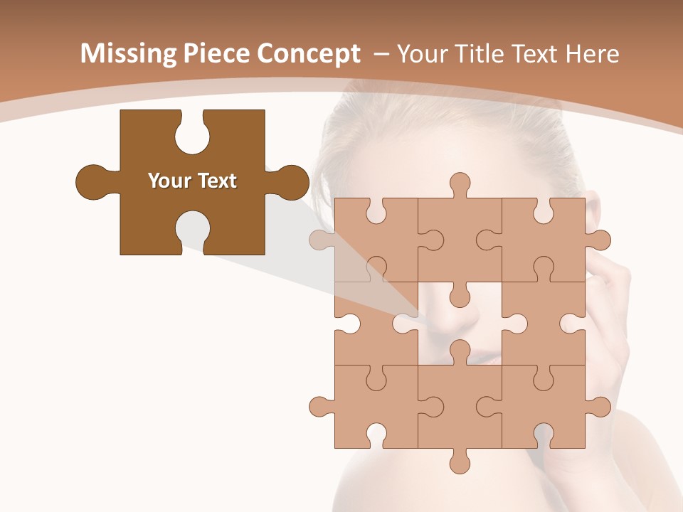 A Beautiful Woman Posing With Her Hand On Her Shoulder PowerPoint Template