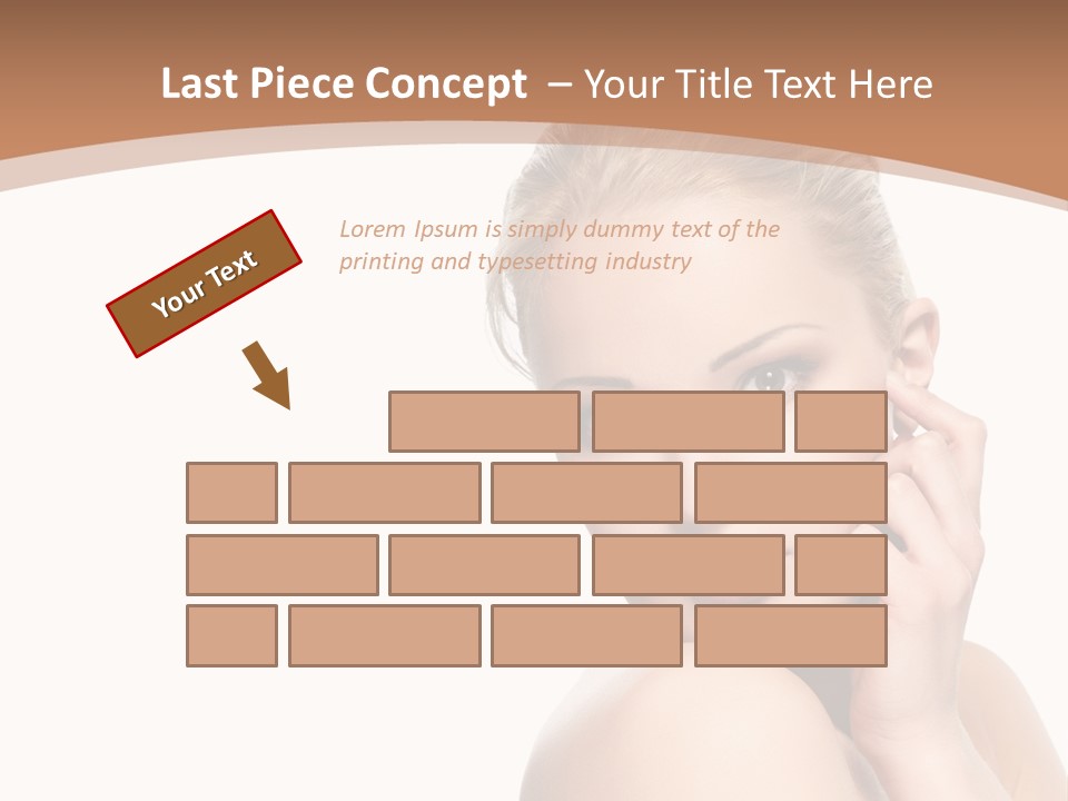 A Beautiful Woman Posing With Her Hand On Her Shoulder PowerPoint Template