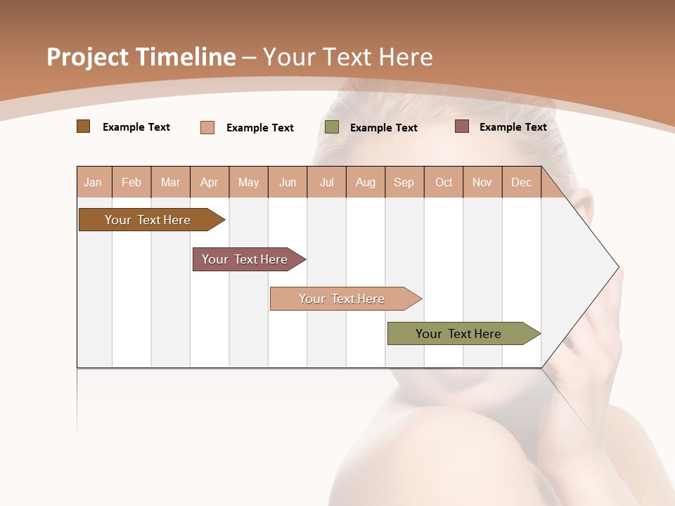 A Beautiful Woman Posing With Her Hand On Her Shoulder PowerPoint Template