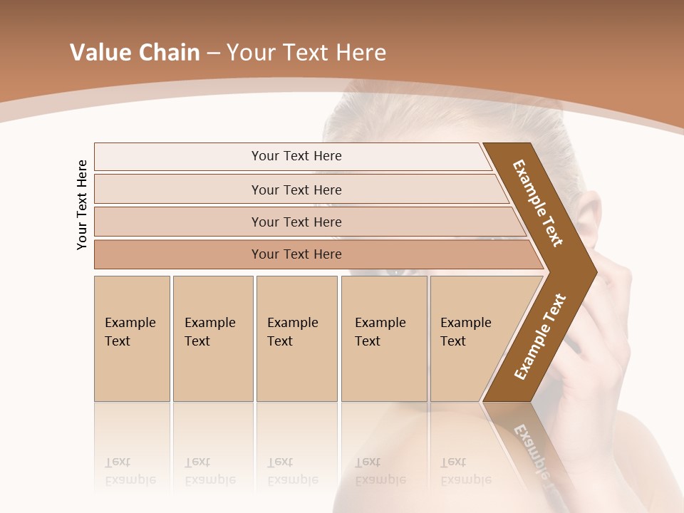 A Beautiful Woman Posing With Her Hand On Her Shoulder PowerPoint Template