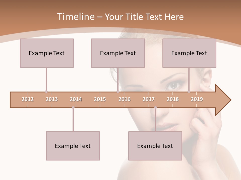 A Beautiful Woman Posing With Her Hand On Her Shoulder PowerPoint Template