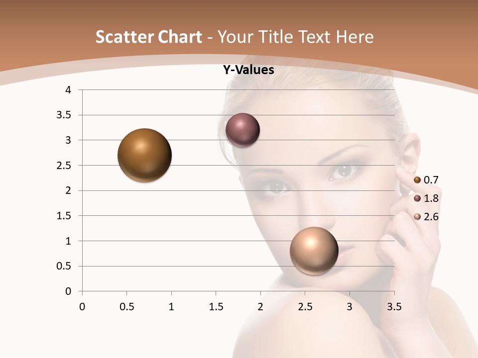 A Beautiful Woman Posing With Her Hand On Her Shoulder PowerPoint Template