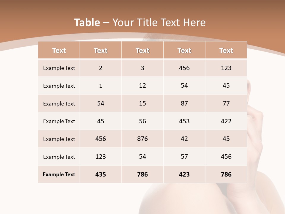 A Beautiful Woman Posing With Her Hand On Her Shoulder PowerPoint Template