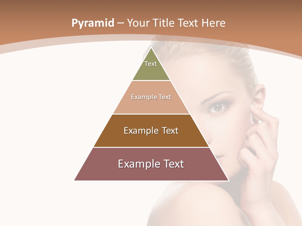 A Beautiful Woman Posing With Her Hand On Her Shoulder PowerPoint Template