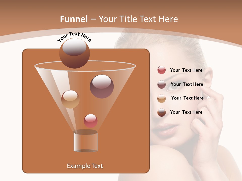 A Beautiful Woman Posing With Her Hand On Her Shoulder PowerPoint Template