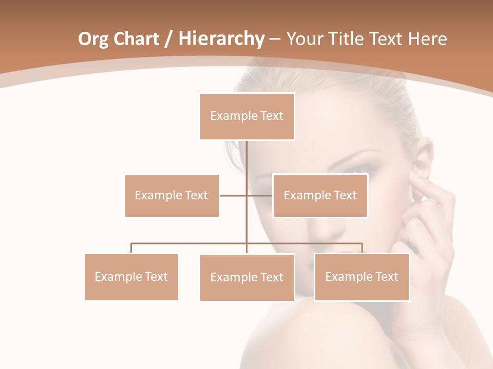 A Beautiful Woman Posing With Her Hand On Her Shoulder PowerPoint Template