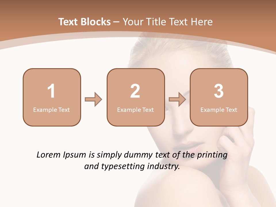 A Beautiful Woman Posing With Her Hand On Her Shoulder PowerPoint Template