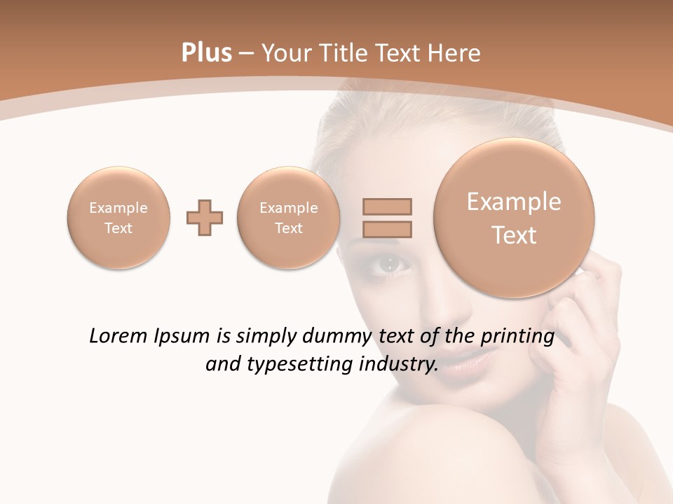 A Beautiful Woman Posing With Her Hand On Her Shoulder PowerPoint Template