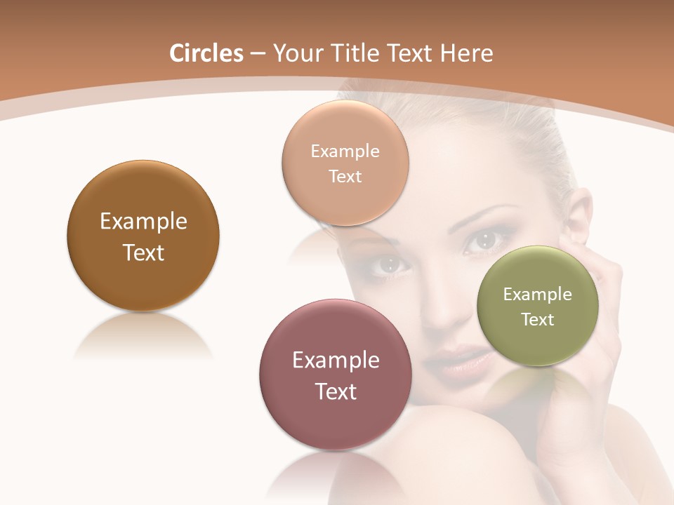 A Beautiful Woman Posing With Her Hand On Her Shoulder PowerPoint Template