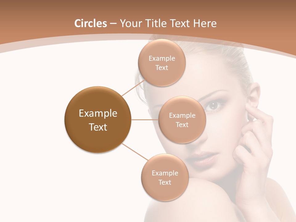 A Beautiful Woman Posing With Her Hand On Her Shoulder PowerPoint Template