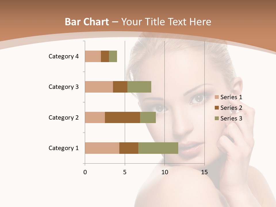 A Beautiful Woman Posing With Her Hand On Her Shoulder PowerPoint Template