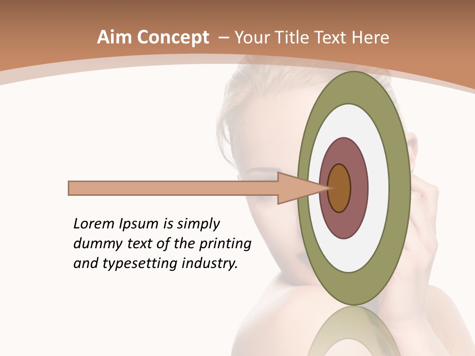 A Beautiful Woman Posing With Her Hand On Her Shoulder PowerPoint Template