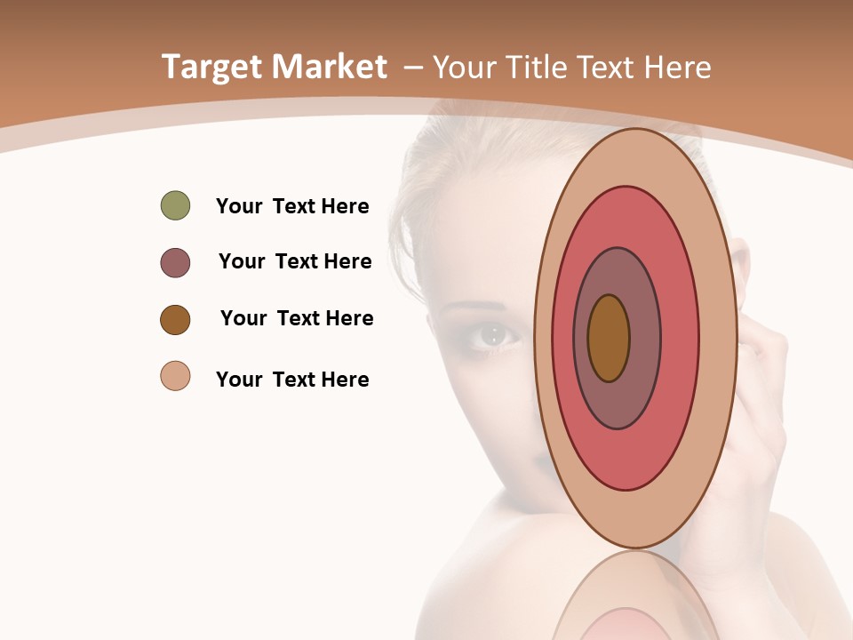 A Beautiful Woman Posing With Her Hand On Her Shoulder PowerPoint Template