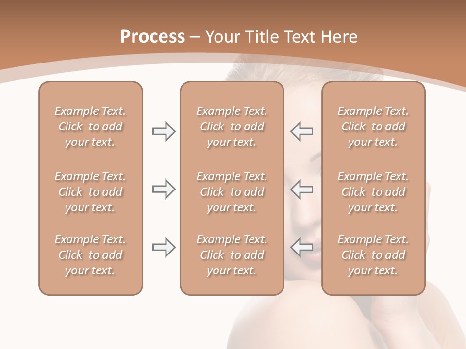 A Beautiful Woman Posing With Her Hand On Her Shoulder PowerPoint Template