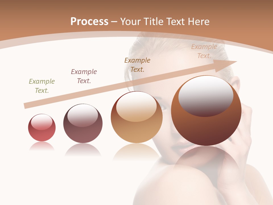 A Beautiful Woman Posing With Her Hand On Her Shoulder PowerPoint Template