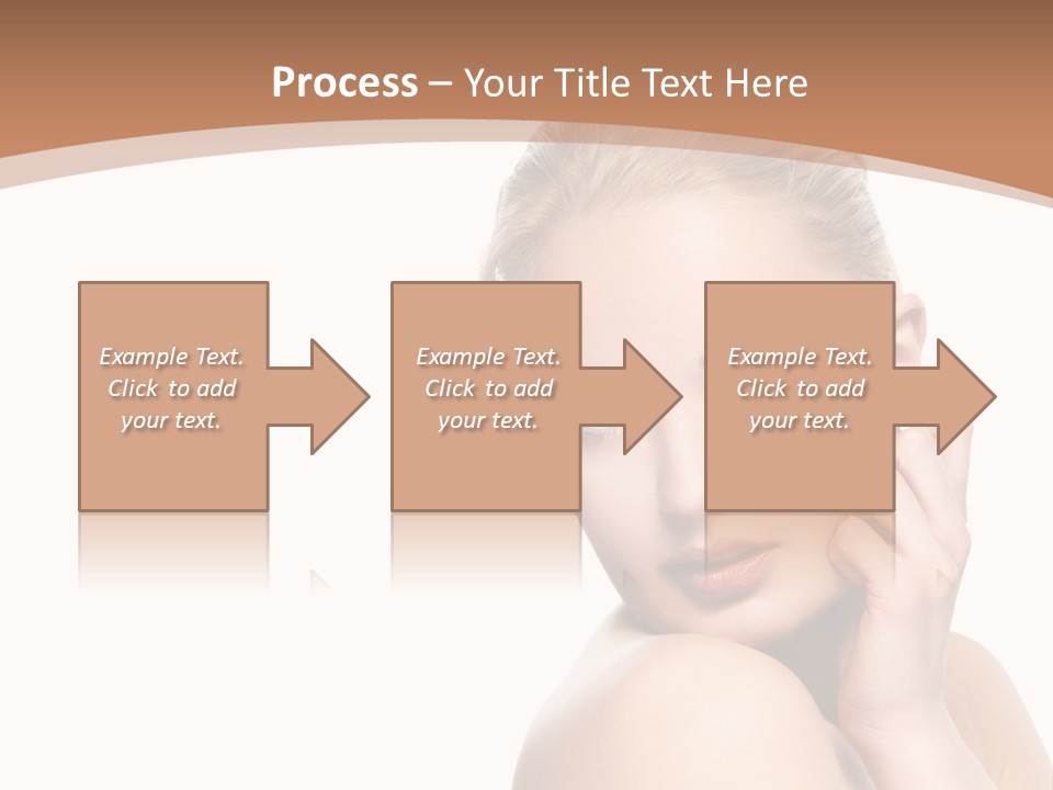 A Beautiful Woman Posing With Her Hand On Her Shoulder PowerPoint Template