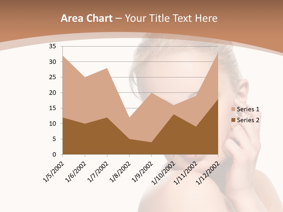 A Beautiful Woman Posing With Her Hand On Her Shoulder PowerPoint Template