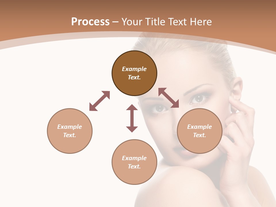 A Beautiful Woman Posing With Her Hand On Her Shoulder PowerPoint Template