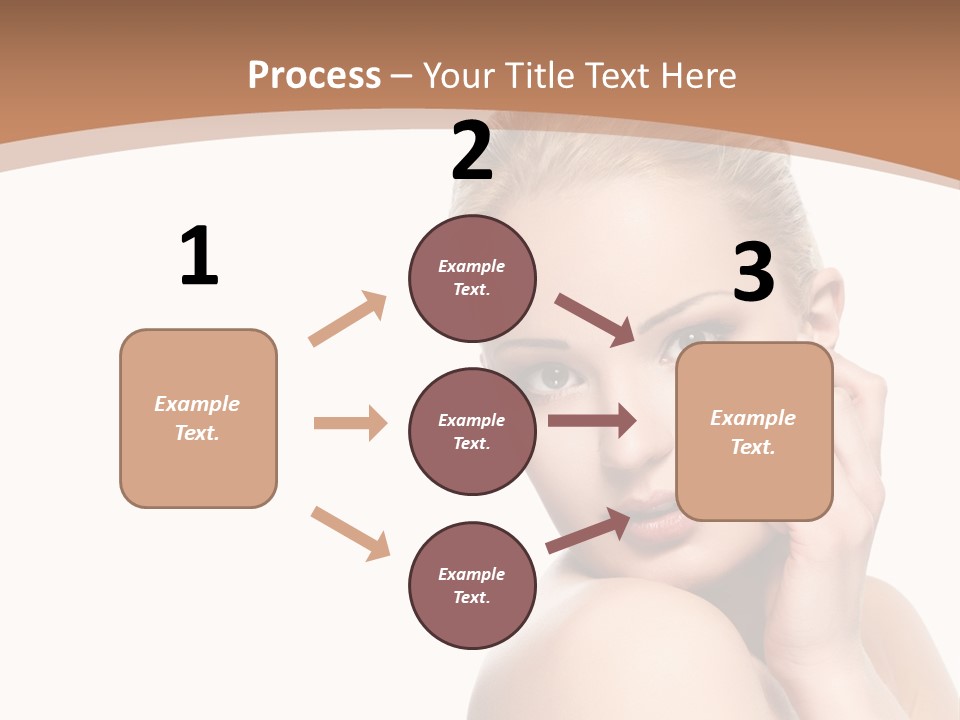 A Beautiful Woman Posing With Her Hand On Her Shoulder PowerPoint Template