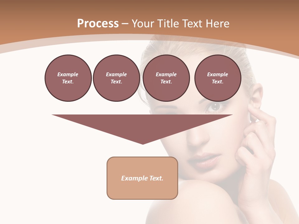 A Beautiful Woman Posing With Her Hand On Her Shoulder PowerPoint Template