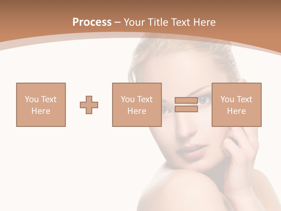 A Beautiful Woman Posing With Her Hand On Her Shoulder PowerPoint Template