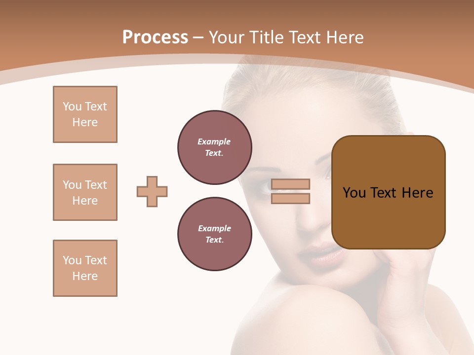 A Beautiful Woman Posing With Her Hand On Her Shoulder PowerPoint Template