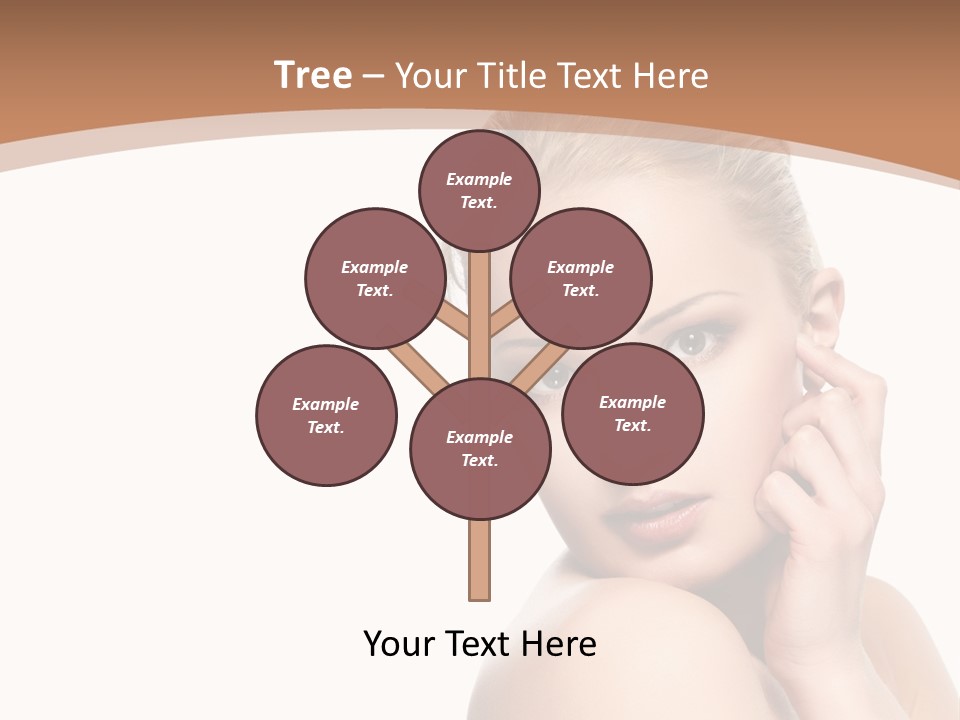 A Beautiful Woman Posing With Her Hand On Her Shoulder PowerPoint Template