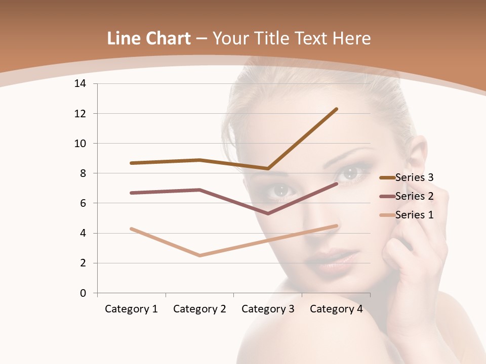 A Beautiful Woman Posing With Her Hand On Her Shoulder PowerPoint Template