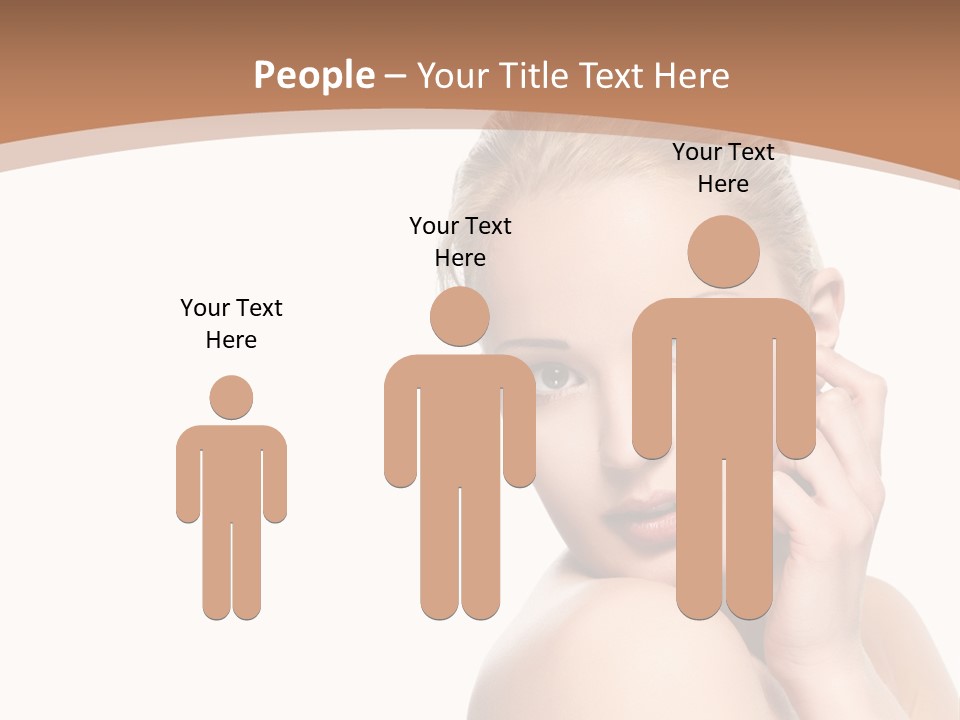 A Beautiful Woman Posing With Her Hand On Her Shoulder PowerPoint Template