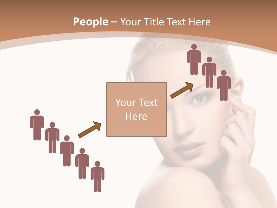 A Beautiful Woman Posing With Her Hand On Her Shoulder PowerPoint Template