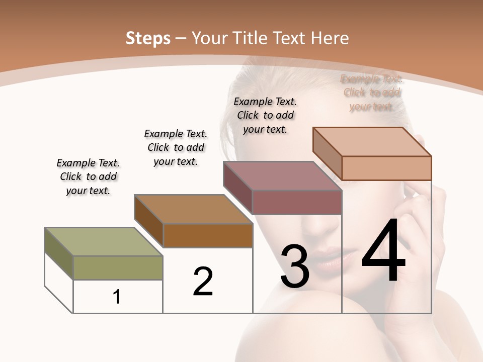 A Beautiful Woman Posing With Her Hand On Her Shoulder PowerPoint Template