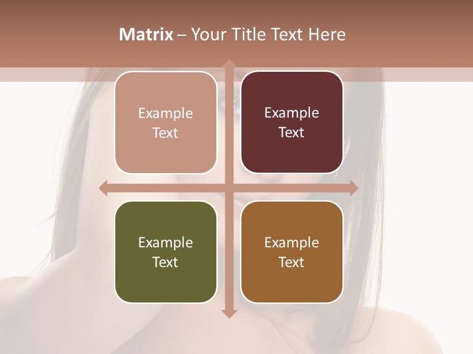 A Beautiful Woman With Blue Eyes Is Posing For A Picture PowerPoint Template