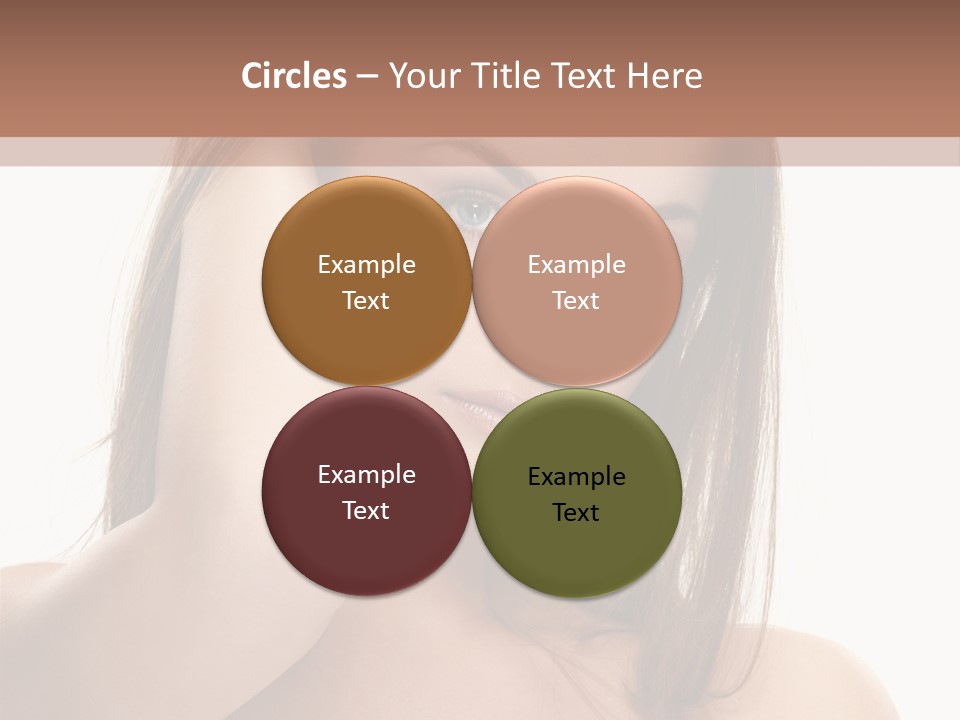 A Beautiful Woman With Blue Eyes Is Posing For A Picture PowerPoint Template