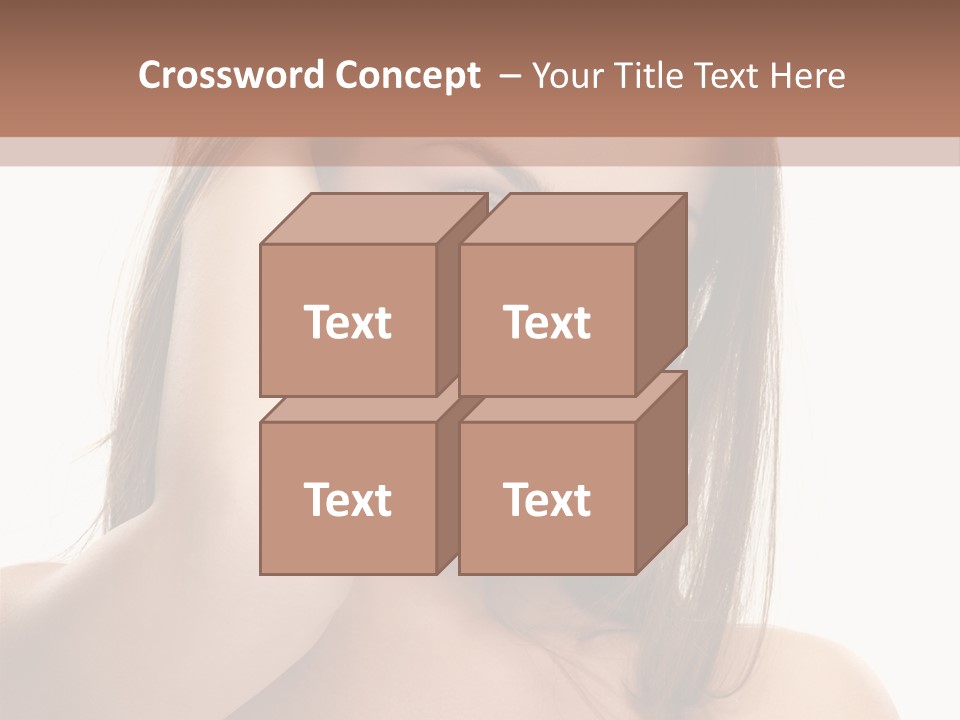 A Beautiful Woman With Blue Eyes Is Posing For A Picture PowerPoint Template