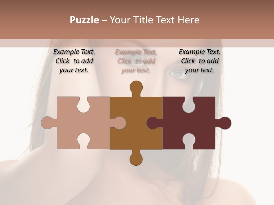 A Beautiful Woman With Blue Eyes Is Posing For A Picture PowerPoint Template