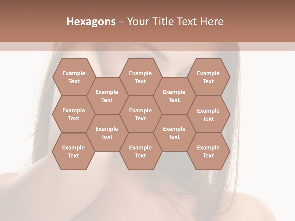 A Beautiful Woman With Blue Eyes Is Posing For A Picture PowerPoint Template