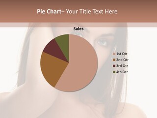 A Beautiful Woman With Blue Eyes Is Posing For A Picture PowerPoint Template