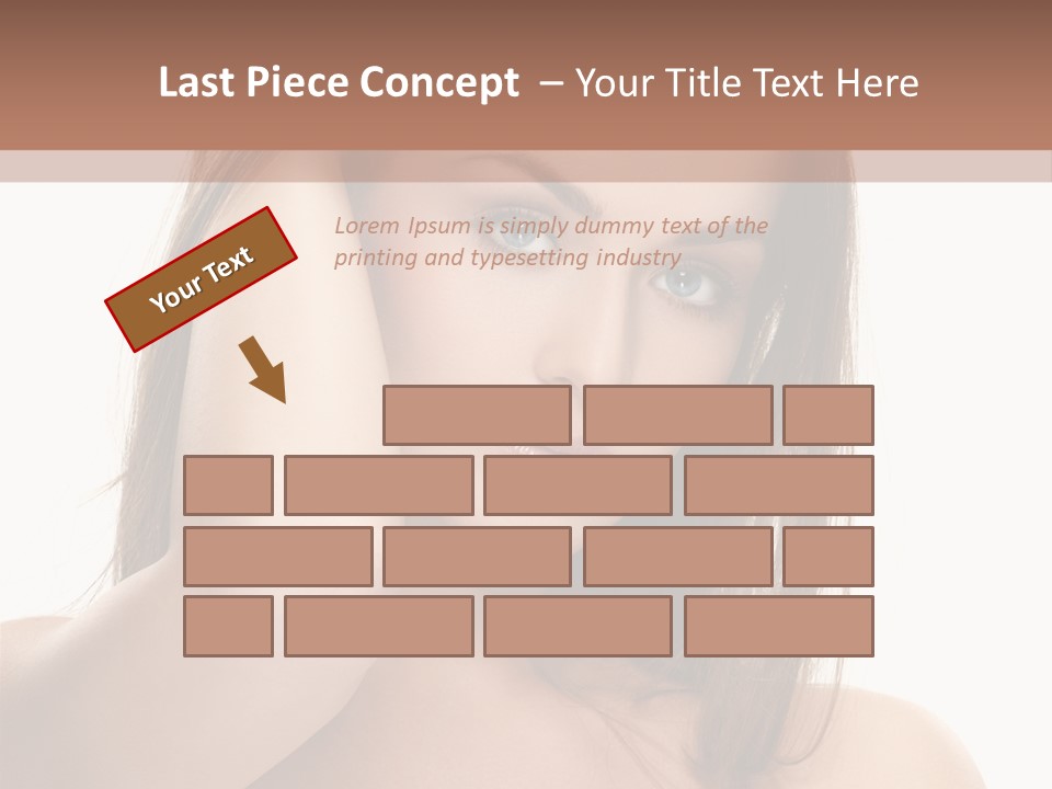 A Beautiful Woman With Blue Eyes Is Posing For A Picture PowerPoint Template