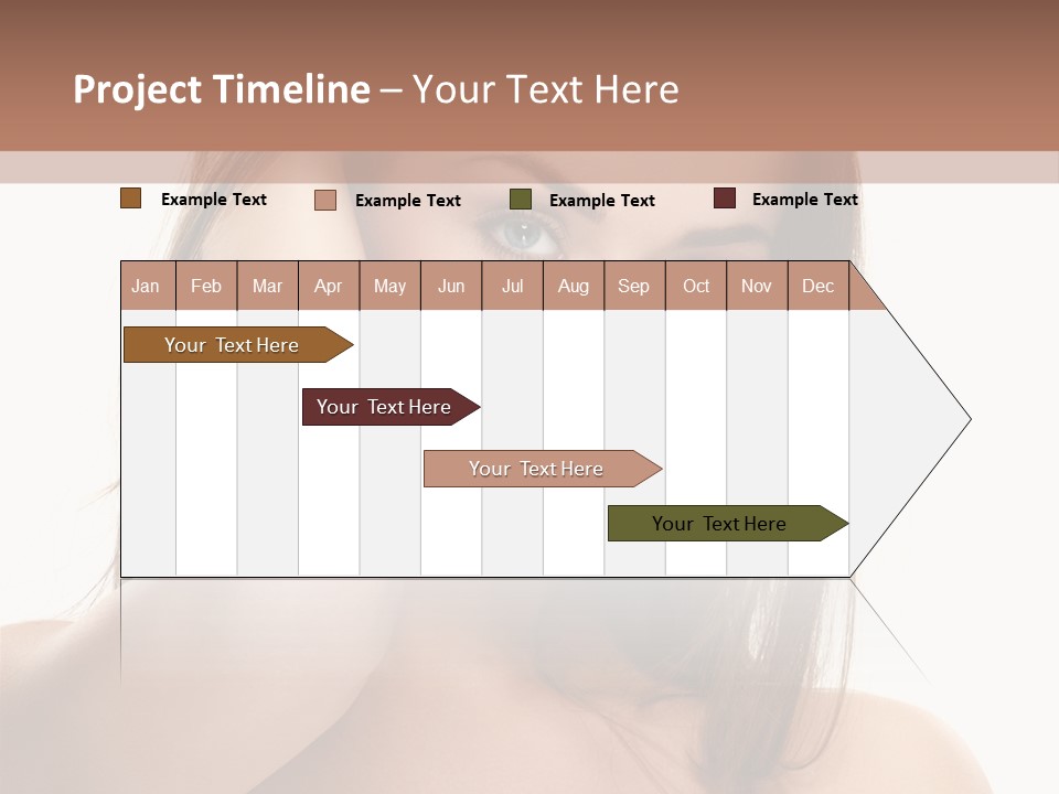 A Beautiful Woman With Blue Eyes Is Posing For A Picture PowerPoint Template