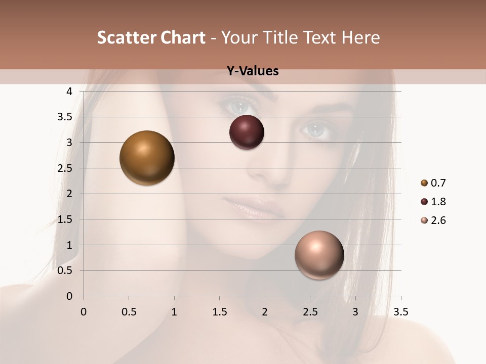 A Beautiful Woman With Blue Eyes Is Posing For A Picture PowerPoint Template